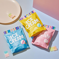 Sachet Personnalisé de Barres Glacées et de Popsicles en Film d'Aluminium, Coloré, de Qualité Alimentaire, à Scellage Arrière, pour Emballage d'Aliments Surgelés