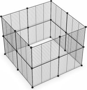 <span class=keywords><strong>DIY</strong></span>小型動物用ペットサークル 鉄製ケージ 犬猫用 室内用 携帯式ヤードフェンス - Product Image 6