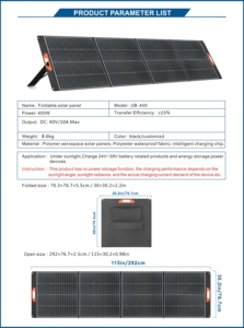 High Quality 400W Portable Polymer Aviation Material <b>Foldable</b> <b>Solar</b> Waterproof for Laptops Cell Phones - Product Image 5