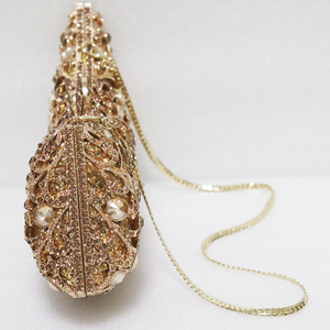 New <strong>Ivory</strong> Inlaid Diamond Evening <strong>Wedding</strong> Hollow Metal Rhinestone Gemstone Purse Banquet Handheld Women's <strong>Clutch</strong> <strong>Bag</strong> - Product Image 4