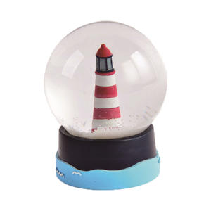 Globe à neige en résine, <span class=keywords><strong>phare</strong></span> en verre, globe à eau pour la décoration de la maison - Product Image 4