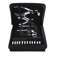 Kit d'outils professionnel pour extensions capillaires de qualité supérieure avec pinces à clipser, pinces de sectionnement, fil à tresser, ciseaux et crochet à boucle