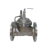 Vanne de régulation de pression hydraulique pour la lutte contre les incendies, en acier inoxydable DN40-DN300, pour eau à température moyenne, Chine