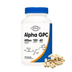 高纯度 α GPC胆碱补充剂600毫克120蔬菜胶囊支持记忆脑功能增强注意力