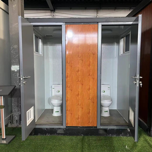 Conteneur de toilettes mobiles pour hommes et femmes, respirant, certifié CE, conception à deux étages, salle de bain séparée sèche et humide, atelier, centre commercial - Product Image 1