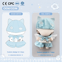 Vêtements de poupée personnalisés en gros OEM/ODM pour tenues de poupées BJD en coton