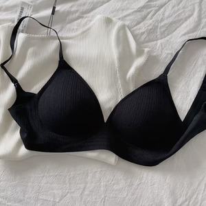 Summer floral French triangle cup bra for small busts, push-up and wire-free - Product Image 2