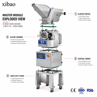 Machine à découper la viande robuste, équipement commercial automatique pour la découpe en cubes, en tranches, en bandes et la transformation des légumes