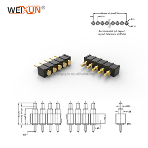 2 mét Pitch Plug-in 4pin nối POGO <span class=keywords><strong>pin</strong></span> thiết bị đầu cuối đầu mùa xuân <span class=keywords><strong>pin</strong></span> sạc Board nhà máy bán hàng trực tiếp - Product Image 6