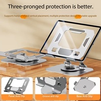Support pour ordinateur portable et tablette en métal, rotation à 360 degrés, support réglable pour ordinateur portable en acier au carbone