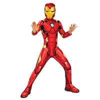 Costume de super-héros Echo pour enfants, combinaison intégrale rouge et or avec casque, poitrine lumineuse, pour garçons, fête d'Halloween, cosplay