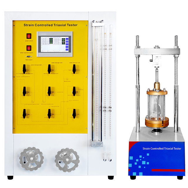 Strain Controlled Soil Triaxial Apparatus Testing Machine Soil Shear Strength for ASTM Standard UU CU CD Compression Tester