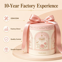 Boîte cadeau ronde en carton rigide de luxe, prix usine, logo personnalisé, pour mariage ou bijoux