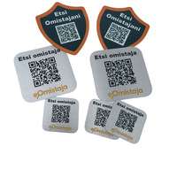 Étiquette personnalisée en aluminium avec code QR gravé au laser, autocollante et résistante, avec numéro de série