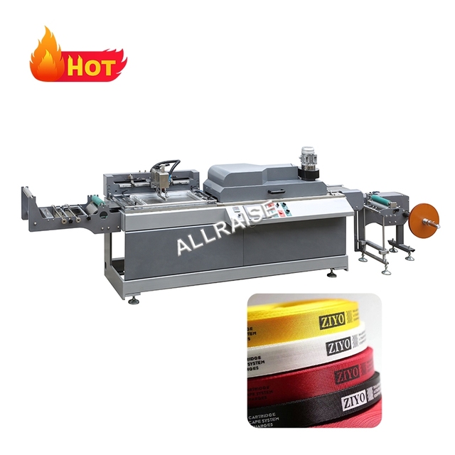 Factory Price Automatic One Color Silk Screen Printing Satin Ribbon Elastic Cotton Label Printing Machine