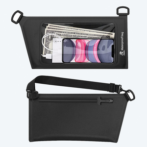 Bolso de hombro de TPU con cremallera, hermético e impermeable, para viajes en bicicleta bajo la lluvia, para mantener los teléfonos, las carteras y los bancos de energía secos - Product Image 1
