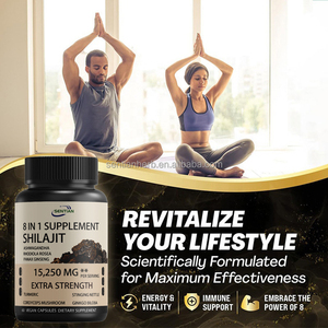 Cápsulas de Shilajit de Marca Privada OEM, Minerales Fúlvicos, Musgo Marino, Mezcla Natural, Complejo de <span class=keywords><strong>Ashwagandha</strong></span>, Todo en Uno - Product Image 4