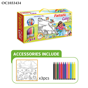 Tapis de <span class=keywords><strong>dessin</strong></span> <span class=keywords><strong>magique</strong></span> à l'eau réutilisable et lavable pour enfants, avec 12 crayons aquarelles, pour jeux de graffitis DIY Game Boy Color - Product Image 6