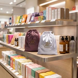 Bolsa de Almacenamiento Personalizada de Satén con Cordón para Pelucas, Extensiones de Cabello, Lencería, Zapatos y Regalos, con Logotipo Impreso, MOQ 100 Piezas, Directo de Fábrica en China - Product Image 6