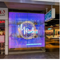 Film LED Flexible P6 pour Fenêtre Intérieur/Extérieur, Grande Vente, Adhésion à l'Eau, Transparence TV jusqu'à 90% Effet Cristal