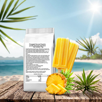 Poudre en gros pour sucettes glacées, sac de 1 kg, saveur ananas, pour la fabrication de bâtonnets glacés et de sucettes glacées, certifiée Halal
