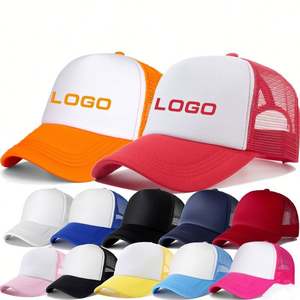 Casquette Trucker 5 Panneaux Unie en Gros, Style Hip Hop Tendance, en Maille et Mousse, avec Logo Brodé Personnalisé pour la Plage et les Performances - Product Image 1