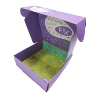 Boîtes d'expédition de vêtements en papier violet personnalisées à prix compétitif pour emballage