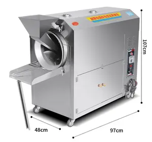 Eléctrico automático de anacardo máquina de procesamiento de maní máquina de tostado de/tostador de café