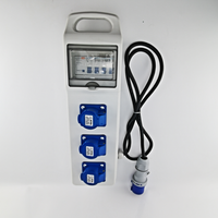 Boîte de distribution de prise industrielle en plastique ABS étanche IP67 Boîte électrique de chantier portable mobile