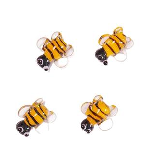 Custom Miniature Small Cute 14K Gold Plated Lampwork Glass <b>Honey</b> Bee Animal Figurine Beads for DIY Jewelry - Product Image 4