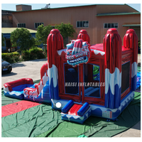 Toboggan aquatique gonflable en PVC durable et abordable pour enfants, combo château gonflable et toboggan aquatique pour fêtes