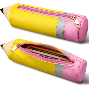 Estuche Escolar de Silicona Personalizado, con Cierre, Impermeable, Ecológico, con Forma de Crayón, para Niños - Product Image 1