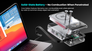 Batterie externe magnétique sans fil GaN 20000mAh Qi2.2 à deux ports USB-C avec câble intégré, <span class=keywords><strong>chargeur</strong></span> de voyage double usage - Product Image 2