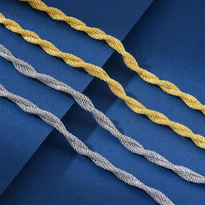 Collar <span class=keywords><strong>de</strong></span> <span class=keywords><strong>cadena</strong></span> <span class=keywords><strong>de</strong></span> malla doble <span class=keywords><strong>de</strong></span> <span class=keywords><strong>plata</strong></span> esterlina S925 a <span class=keywords><strong>precio</strong></span> <span class=keywords><strong>de</strong></span> fábrica, joyería <span class=keywords><strong>italiana</strong></span> con <span class=keywords><strong>cadena</strong></span> <span class=keywords><strong>de</strong></span> eslabones <span class=keywords><strong>de</strong></span> moda <span class=keywords><strong>de</strong></span> perlas chapada en oro <span class=keywords><strong>de</strong></span> 18 quilates - Product Image 3