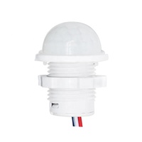 Capteur intelligent PIR circulaire monté sur un luminaire alimenté en courant continu, capteur de lumière du jour 2 en 1 pour panneau lumineux