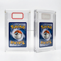 Étui de présentation magnétique en acrylique de forme ronde personnalisé pour cartes de collection de jeux de cartes à collectionner TCG