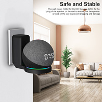 Support mural en plastique noir et blanc FIBEPRO pour enceinte Alexa Echo Dot 4e/5e génération