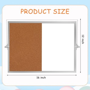 Lavagna magnetica doppia lavagna <span class=keywords><strong>con</strong></span> supporto cancellabile a secco per struttura in alluminio da scrivania - Product Image 5