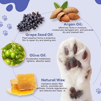 Baume à pattes en silicone naturel pour animaux de compagnie Crème réparatrice apaisante et hydratante pour les pattes de chat et de chien fissurées et les coussinets pour les pieds du nez