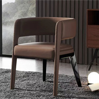 Salle à manger design moderne de luxe chaise en bois massif cuir spécifications personnalisées prix d'usine direct pour la maison meubles hôtel