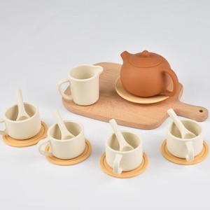 2025 New Baby Product Silicone Tea Set Toy for Kids Montessori Educational Toy Other Pretend Play Preschool Boys Kitchen Toys