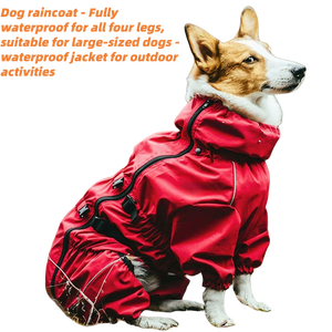 Chubasquero impermeable de cobertura completa para perros grandes: protección para todas las piernas, uso en exteriores, varios colores - Product Image 5