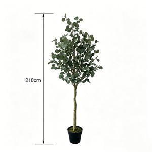 Wholesale <b>Artificial</b> Eucalyptus Leaves Garland Greenery Plant for Home Office Shelf Wedding Party Decor - Product Image 2