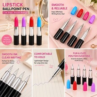 Grande variété de modèles, stylo à bille en plastique de 1,0 mm en forme de rouge à lèvres, mignon et original, idéal pour un cadeau