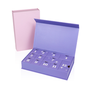 Scatola Calendario dell'Avvento da 12 Giorni Disponibile all'Ingrosso Set Skincare Naturale Viola Vegano Regalo di Natale per Donna Scatola per Imballaggio - Product Image 6