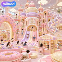 Aire de jeux intérieure pour enfants Miland, thème Bonbons et Macarons, pour hôtels, décoration de sucettes personnalisée, prix usine 1-300