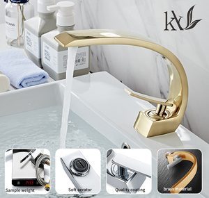 Yake OEM tùy chỉnh thiết kế mặt trăng vòi nước đồng thau van gốm nóng và lạnh nước lưu vực Mixer lưu vực vòi nước cho phòng tắm KHÁCH SẠN CĂN HỘ - Product Image 2