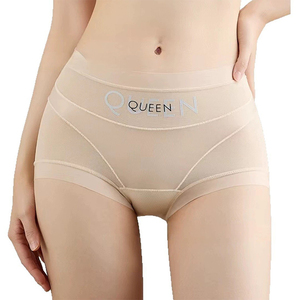 Ropa interior de cintura alta para mujer Control de barriga Estiramiento Suave Cómodo Nailon transpirable Cobertura completa Bragas Calzoncillos Paquete de 4 - Product Image 3