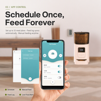 Nouvelle version de distributeur automatique de nourriture pour animaux de compagnie intelligent 6L avec WiFi et enregistrement vocal pour les foyers multi-chats