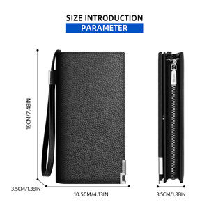 Portafoglio da Uomo in Vera Pelle con Cerniera Lunga, Porta Carte Multiplo e Grande Capacità, Prodotto dalla Fabbrica Banyanu <span class=keywords><strong>di</strong></span> Guangzhou - Product Image 2